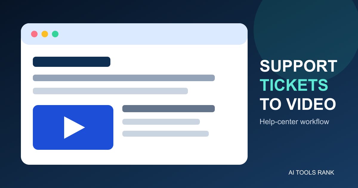 Best AI Tools for Turning Support Tickets Into Video Help Center Content