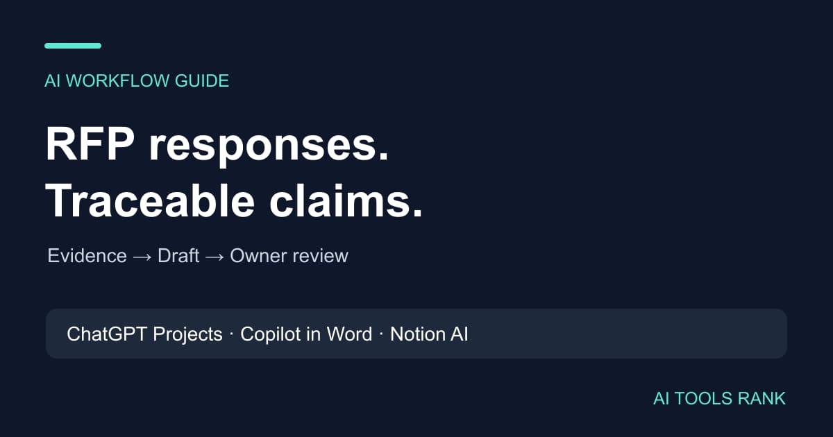 Best AI Tools for RFP Response Workflows That Keep Claims Traceable