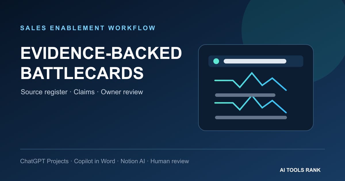 Best AI Tools for Competitive Battlecard Workflows From Evidence to Sales Enablement